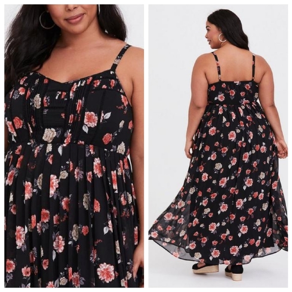 Torrid Pink and Black Sleeveless Maxi Sundress - Picture 4 of 16